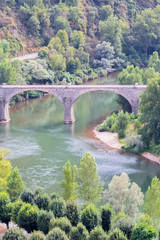 Fototapeta na wymiar Ambialet, pont sur le Tarn, France