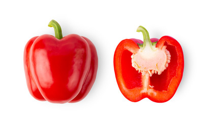 red pepper isolated on white background