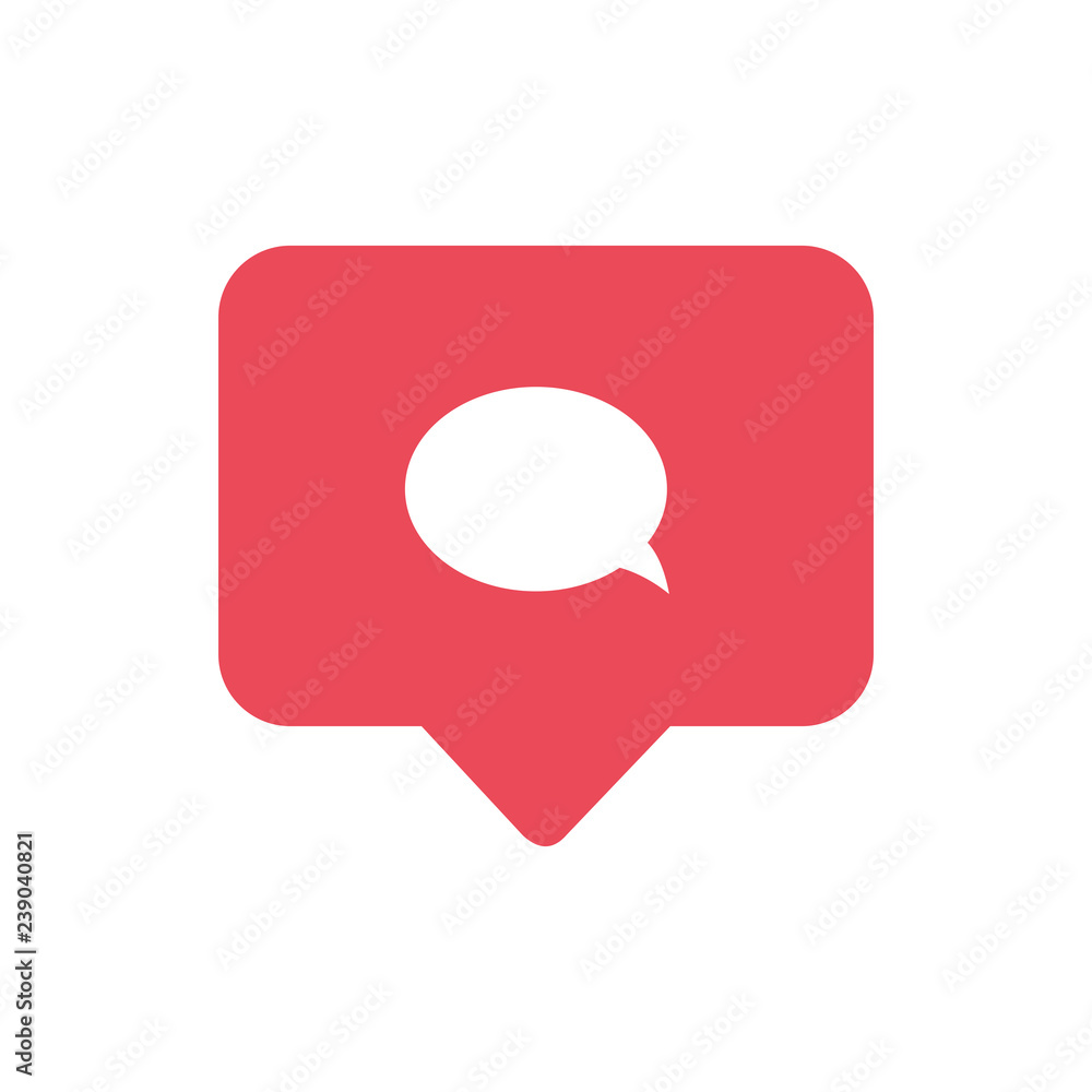 Poster notifications icon. comment icon vector. social media comment vector icon