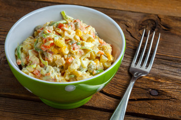 Russian traditional salad.