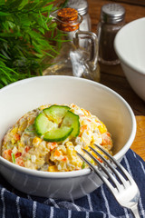 Russian traditional salad.