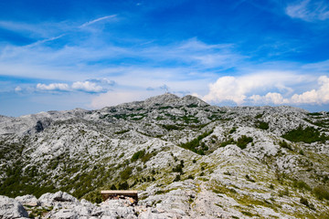 Biokovo  is the second-highest mountain range in Croatia, lalong the Dalmatian coast of the Adriatic Sea.