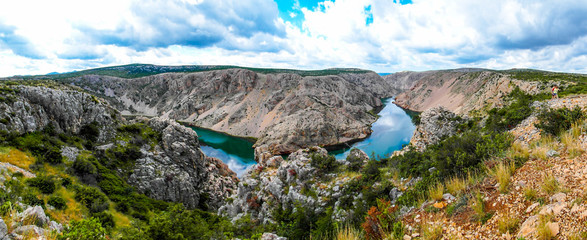 Zrmanja and Krupa Rivers in northern Dalmatia, Croatia are famous for their canons springs and...