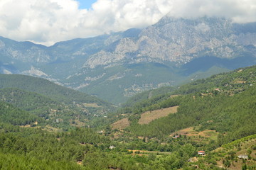 Naklejka na ściany i meble Mountains near the town of Alanya in Turkey in July 2015