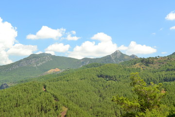 Obraz premium Mountains near the town of Alanya in Turkey in July 2015