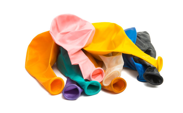 colored balloons isolated