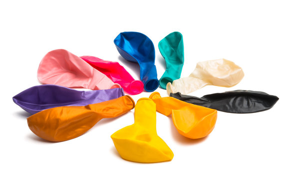 colored balloons isolated