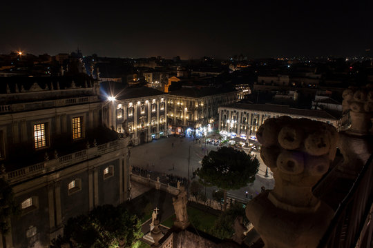 Rooftops of Catania at night