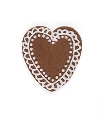 christmas ginger cookies on white isolated background