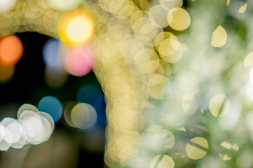 Obraz premium Colorful lights On New Year's Day, Bokeh circle lights, background image with copy space.