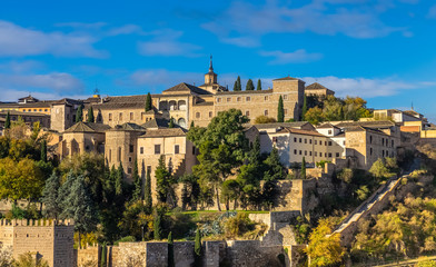 Toledo Skyline with the museum of Santa Cruz in the background, a building of the 16th century of...