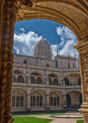Fototapeta na wymiar Archway View, Jeronimos Monastery, Lisbon, Portugal