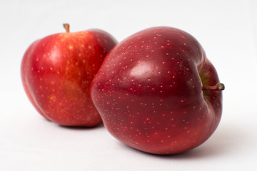 red apples isolated on white background