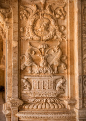 Fototapeta na wymiar Vertical Relief Sculpture, Jerónimos Monastery, Lisbon, Portugal