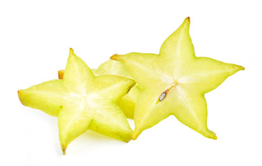 Fototapeta premium carambola, star fruit isolated on white background