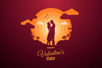 Happy Valentine's day abstract background. Set background for covers, invitations, posters, banners, flyers, placards. Happy Valentine's day composition in paper cut style. Vector illustration.