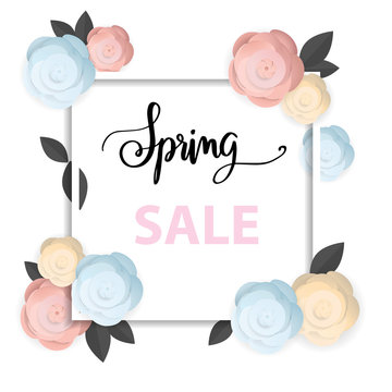 spring sale background, flower spring