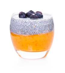 chia pudding in a glass