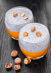 chia pudding in a glass
