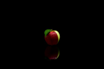 Fresh green Red Apple