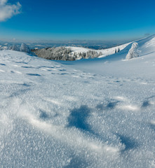 Winter mountain snowy landscape © wildman