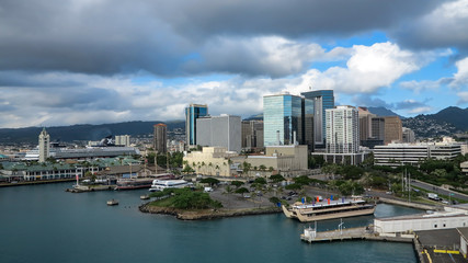 Fototapeta na wymiar Hawaii view of the city