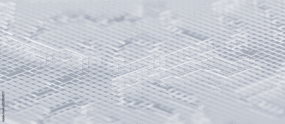 Poster abstract 3d rendering of technological surface. modern background design