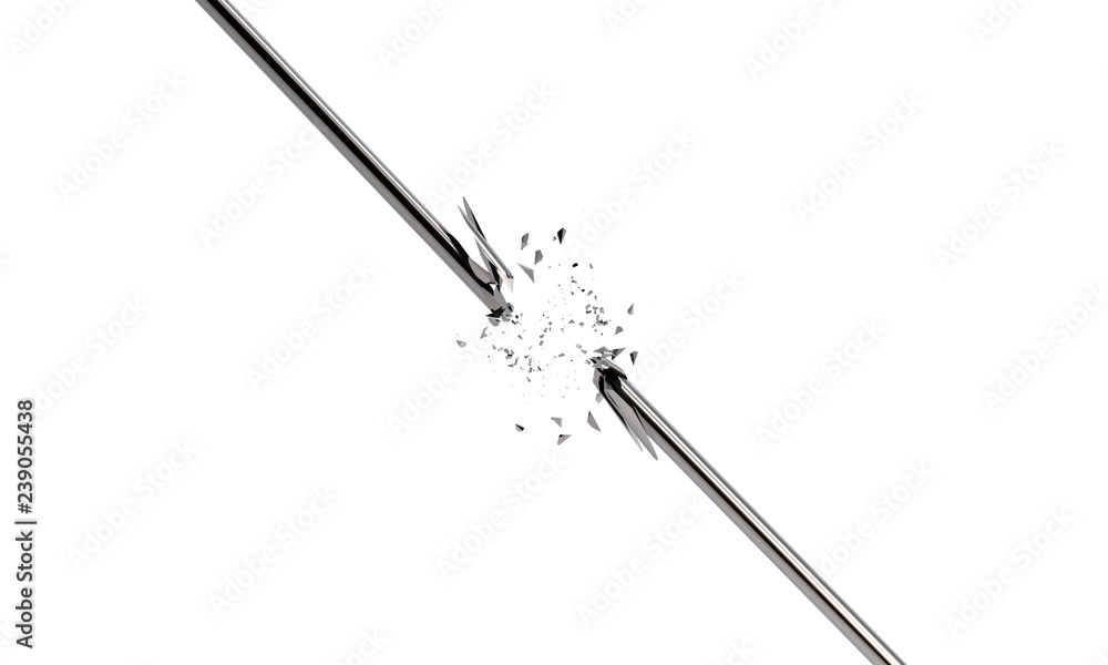 Poster abstract 3d rendering of broken line. modern background design with cracked shape