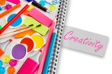 Creativity label and art and design tools