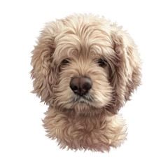 Cocker Spaniel dog isolated on a white background. Realistic Portrait of a Cute puppy. Animal art collection: Dogs. Hand Painted Illustration of Pet. Design template. Good for T-shirt, pillow, card