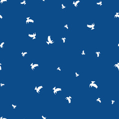 Bird seamless pattern color