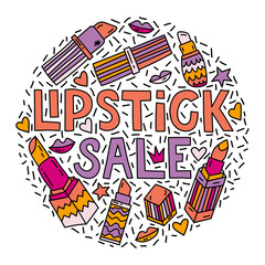  Lipstick sale. Special offer illustration