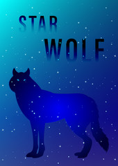 Star Wolf, silhouette against the starry sky