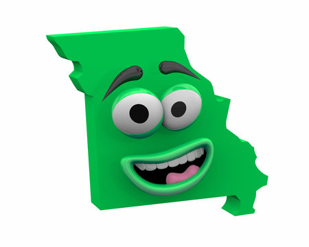 recommend clip art: Missouri State Map Eyes Mouth Funny Cartoon Face 3d Illustration