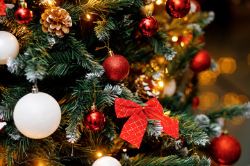 christmas tree and decorations