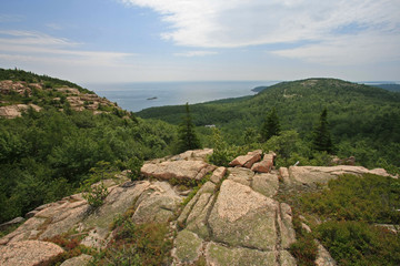 Fototapeta premium Acadia National Park on a sunny summer day.