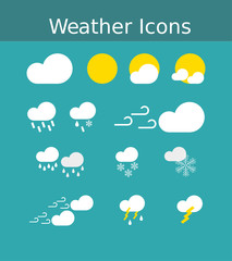 Fototapeta premium 12+ Weather Icon Set