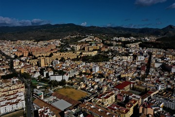 Fototapeta na wymiar Malaga aus der Luft