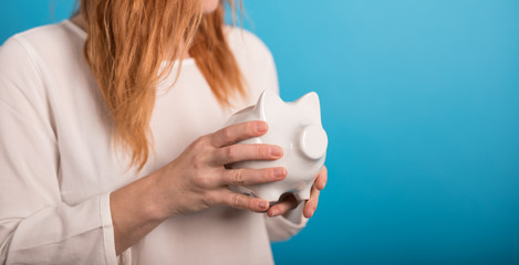 girl with a piggybank