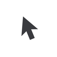 Cursor icon. Cursor button. Vector cursor shape. Arrow symbol. Pointer sign