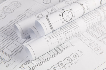 Engineering drawings of driving roller chain