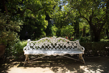banco, aparcar, huerta, asiento