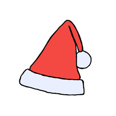 red Santa Claus hat