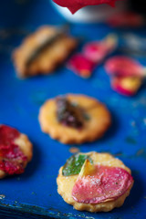 floral  petals  sour cream cookies..style vintage