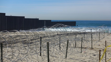 Increased fortifications along US-Mexico border in San Diego