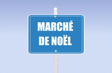 panneau marché de noël