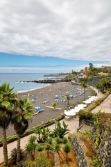 Strand Szene am Meer Playa Jardin Teneriffa Kanaren