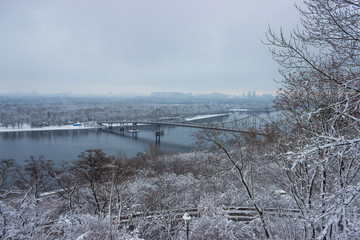 Obraz premium winter landscape with river
