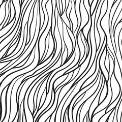 Chaos waved wallpaper. Chaotic pattern. Tangled texture with lines. Background with stripes and waves. Print for banners, posters, flyers and textiles. Black and white illustration for design
