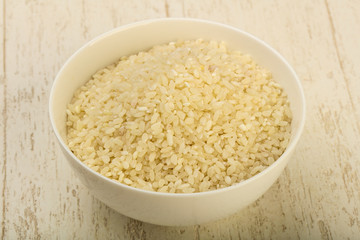 Raw rice heap
